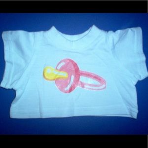 New Stuffed Animal Outfit - Pink Pacifier t-shirt